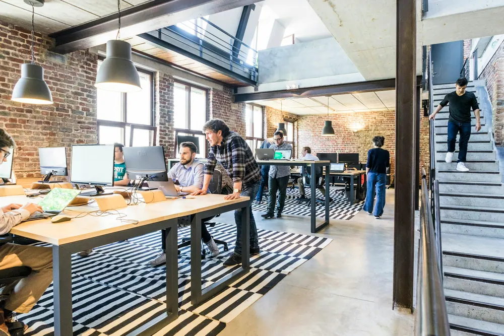 Bright open-plan office